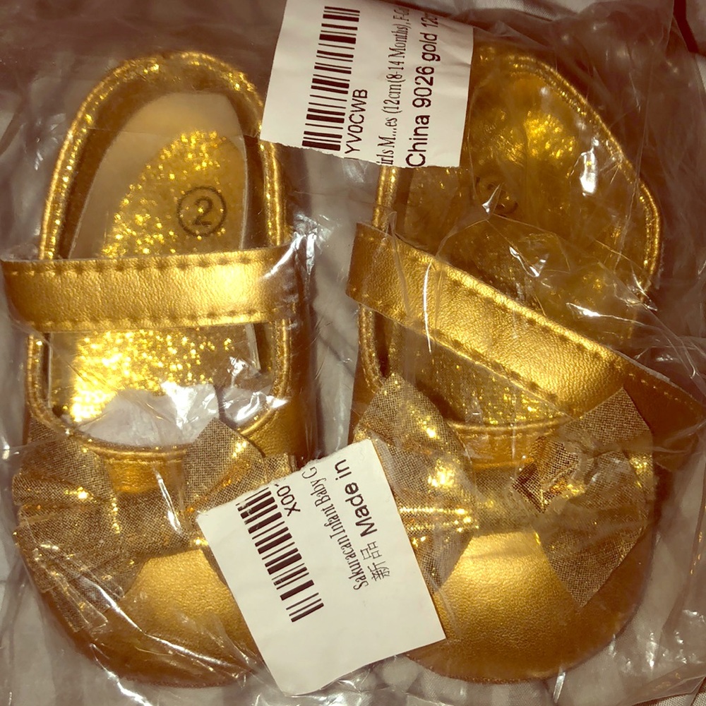 SPARKLE GOLD Baby shoe